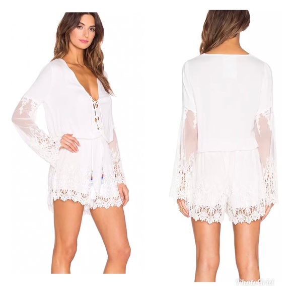 Young Fabulous & Broke Pants - NWT Young Fabulous & Broke Embroidered Lace Romper